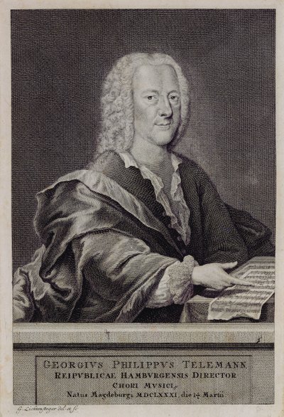 Retrato de Georg Philipp Telemann de Georg Lichtensteger
